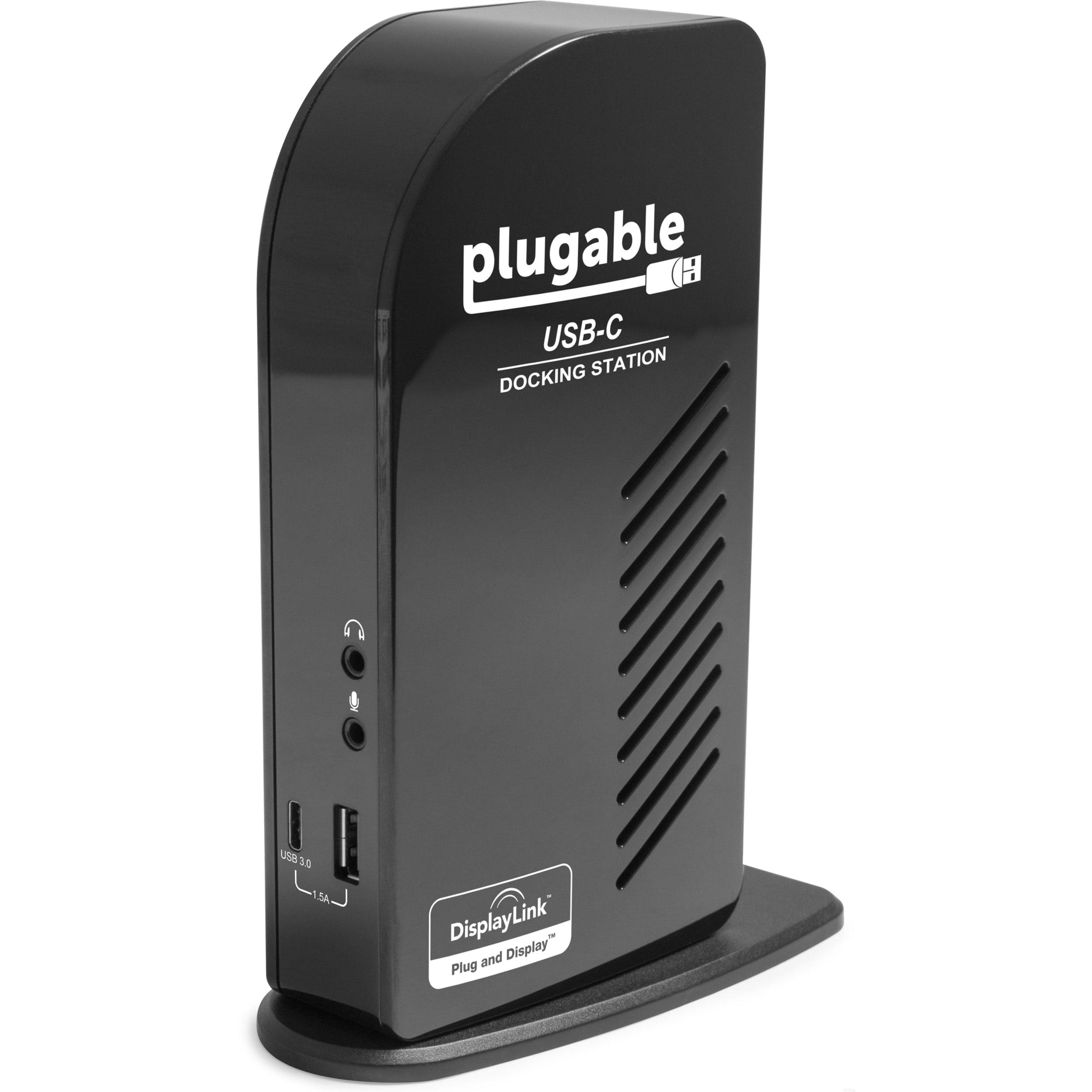 Plugable USB-C Triple Monitor Docking Station with 100W Laptop Charging