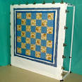 Upright quilt basting frame