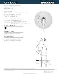 Speakman Polished Chrome CPT-12001 Echo Shower Valve Trim ...