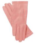 Pink leather gloves