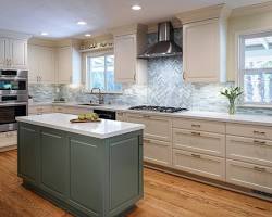 Image of kitchen with a twotone island