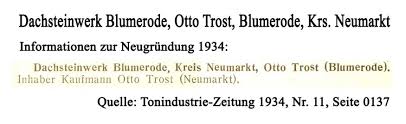 Dachziegel-Archiv: Dachsteinwerk Blumerode, Otto Trost (Blumerode ...