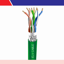 best Cat 6a Sf/Utp cable 23 awg 4 pair 305m Green Color