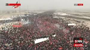 ببینید| تصاویر هوایی از کاروان حامل پیکر رهبر شهید و خانواده شهیدشان