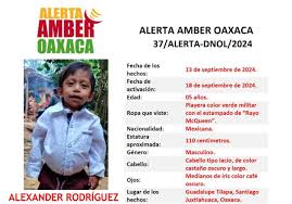 Activan Alerta Amber por desaparición de niño de 5 años en Juxtlahuaca, en 
la Mixteca de Oaxaca