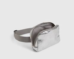 Image of metallic leather belt bag