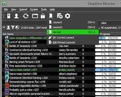 Image of monitoring job status in the AWS Deadline console