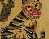 Image of Minhwa painting of a tiger and magpie