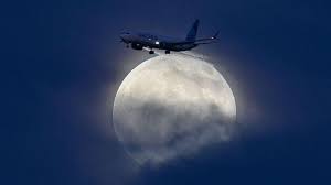 October Hunter’s Moon glowing above the landscape