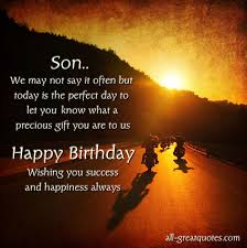 Happy Birthday To My Wonderful Son I Love You - Happy Birthday Son ... via Relatably.com