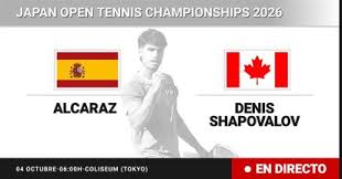 Carlos Alcaraz - Denis Shapovalov, en directo hoy: sigue el partido de Japan Open Tennis Championships