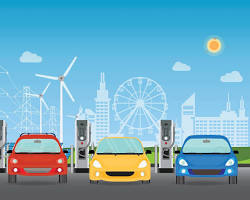 車が発電所になるイメージの画像