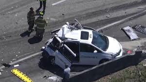 7 hurt, including 1 child, after cement truck, taxi collide on I-595 offramp