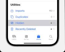 Image of Hidden Album on iPhone