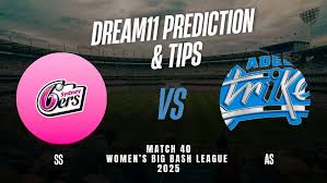 SS vs AS Match 40 WBBL Dream11 Prediction & Fantasy Cricket Tips