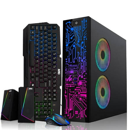 Restored HP G2 Desktop Computer PC,Intel Core i3,8GB Ram,256gb Ssd,rgb Speaker,rgb Keyboard with AI-Enabled Copilot Key Mouse,2X Argb Fan,WiFi,Windows
