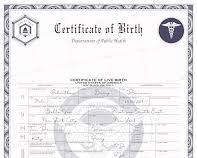 Copy of Birth Certificate document