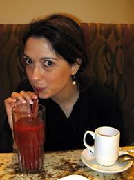 Natalia Rose: “Raw Food Life Force Energy” - Drinking-beet-Juice-vegas