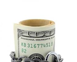 Money with a padlock