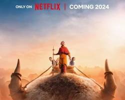 Image of Poster Serial Avatar: The Last Airbender (2024) dengan logo Netflix