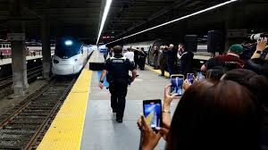 New Amtrak NextGen Acela train operating in Boston