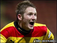 Paul Cairney scored the winner for Partick Thistle. Paul Cairney&#39;s strike helped Partick Thistle climb to third in the table - _47033878_paulcairney_sns