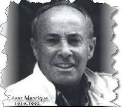 César Manrique Cabrera nació el 24 de Abril de 1919 en Puerto Naos, barrio de Arrecife (Lanzarote), hijo de Francisca y Gumersindo. - cesar-manrique