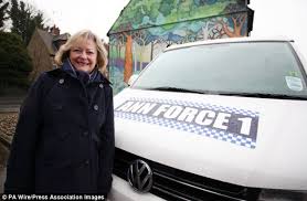Battle bus: Kent police commissioner Ann Barnes has used the £15,000 bus for ...