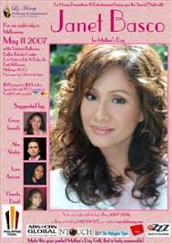 JANET BASCO. SPECIAL MOTHERS DAY CONCERT May 11, 2007. Victoria Ballroom,. Dallas Brooks Centre. Produced by Liz Honey Promotions &amp; Entertainment. - events_sml_janet_basco