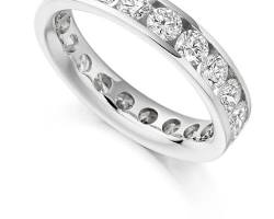 Image of 3 carat diamond channel setting ring
