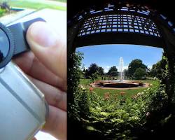 Gambar Fisheye lens effect on smartphone photography