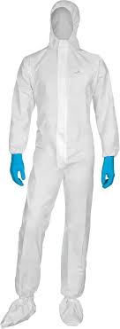 Premium Type 5/6 Disposable Chemical Coverall, White, L ...