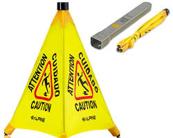 Image of Folding safety wet floor caution sign