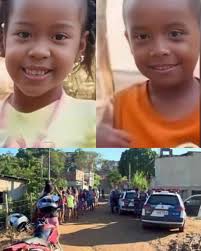 Ágatha Isabelly (6 anos) e Allan Michael (4 anos) acaba de ...