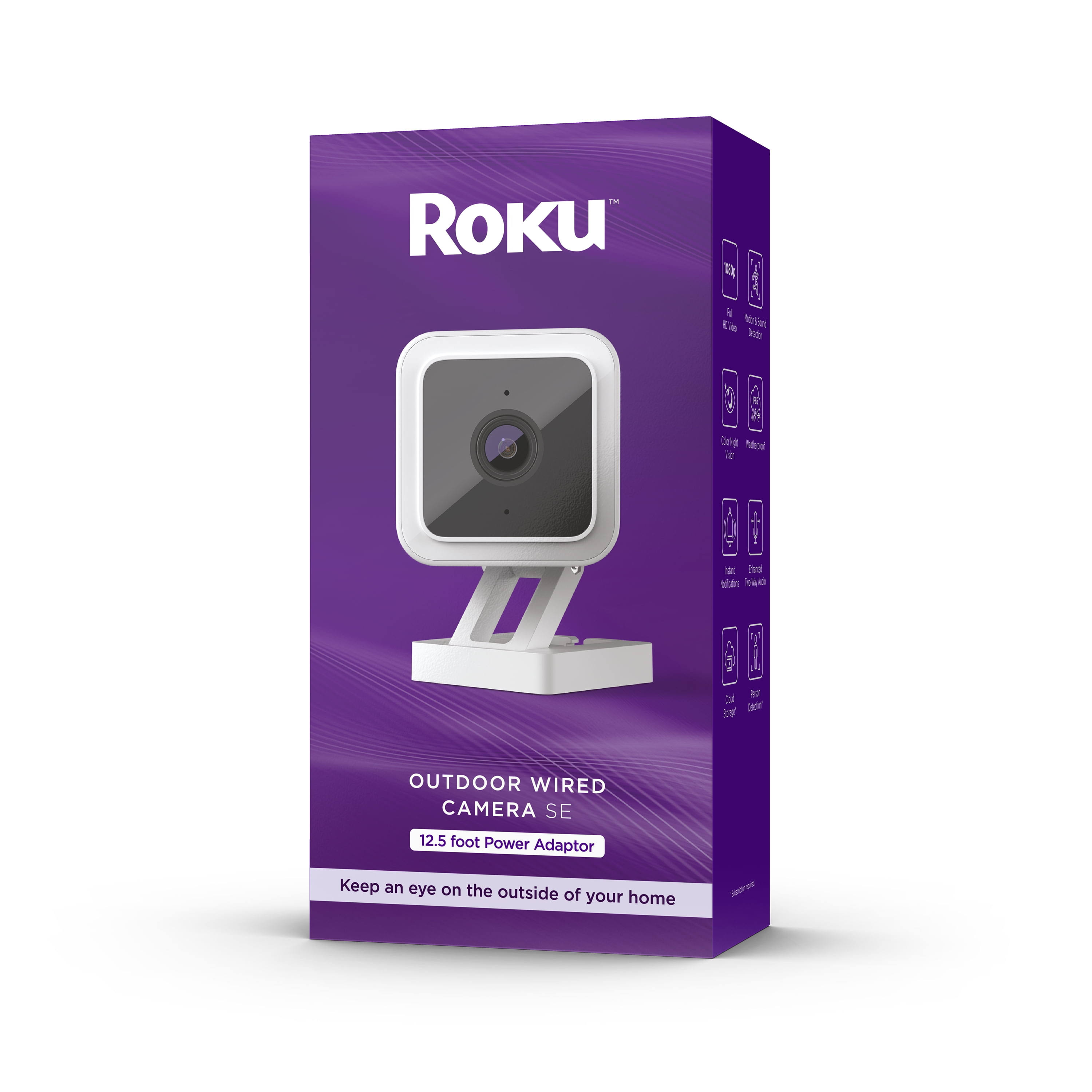 Roku Smart Home Outdoor Wired Camera SE Wi-Fi