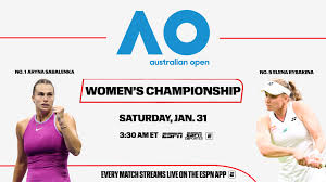 Australian Open 2026 women’s championship live Saturday, January 31 on ESPN, ESPN Deportes and the ESPN App