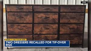 Thousands of dressers recalled for safety concerns