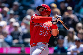 Mike Trout during a game