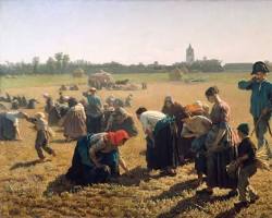 Image of French village harvest early 1800s