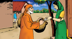Image result for images of shirdi saibaba talking alms