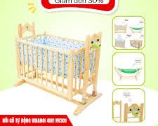 Hình ảnh về Nôi cũi gỗ thông tự nhiên, không sơn phủ, có chứng nhận FSC