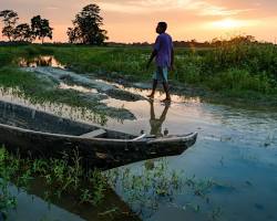 Image of Boat ride on Brahmaputra River, Majuli