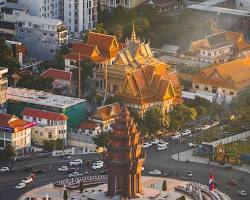 Romantic cityscape of Phnom Penh, Cambodia