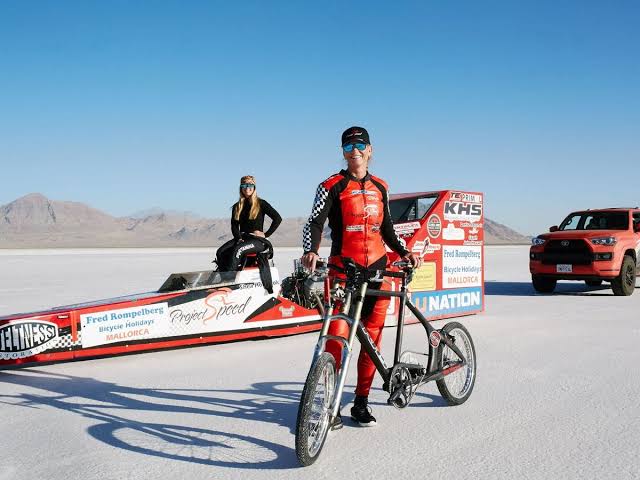 Bicycle Speed Record Broken - Denise Mueller-Korenek Bikes at 183.93 MPH