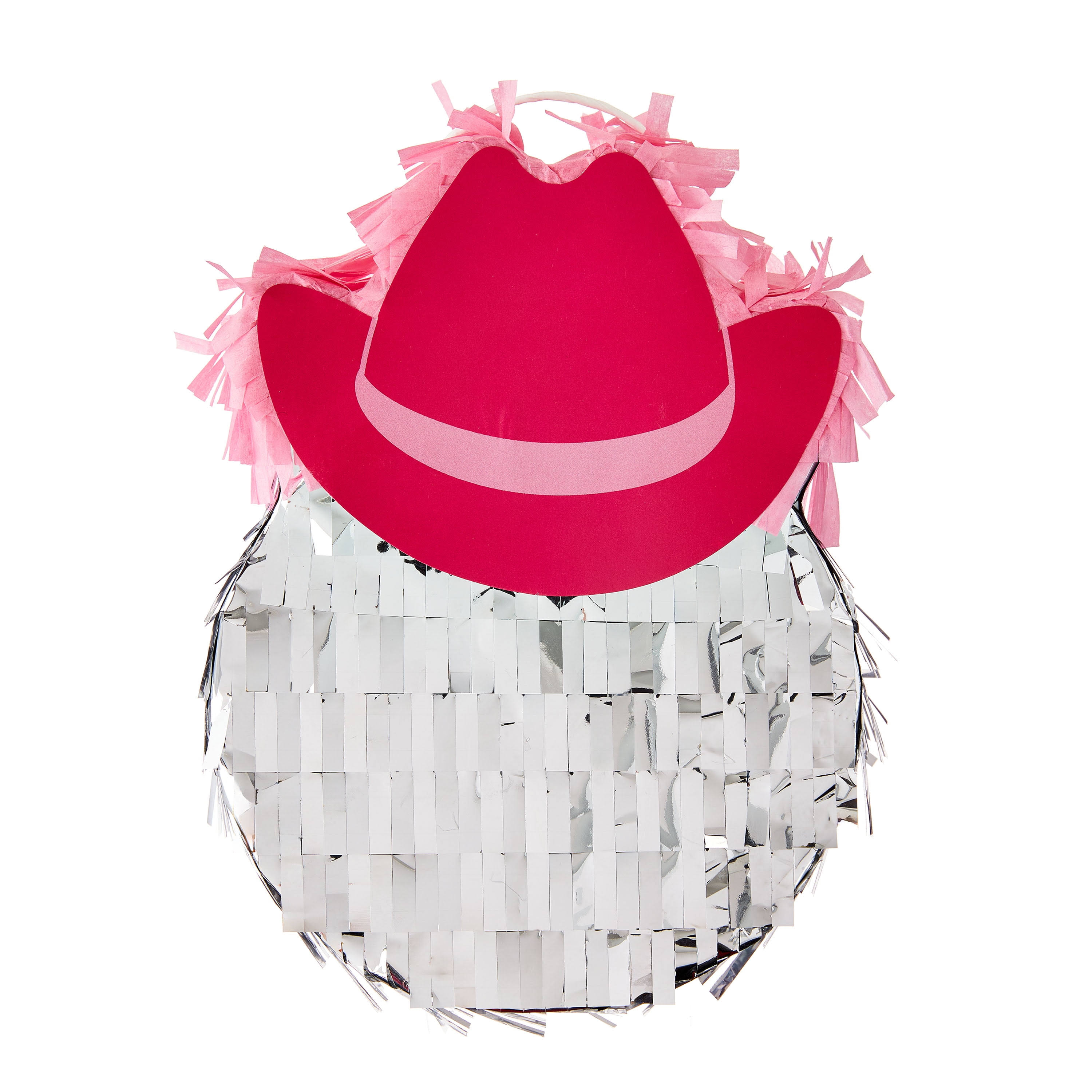 Mini Silver/Pink Disco Cowboy Party Pinata