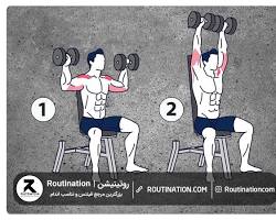 Image of حرکت پرس سرشانه دمبل (Dumbbell Shoulder Press)