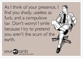 Funny Confession Ecard: As I think of your presence, I find you ... via Relatably.com