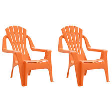 Chaises de jardin pour enfants lot de 2 orange 37x34x44 cm ...