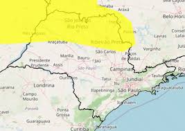 Inmet emite alerta para o interior de SP; Veja cidades afetadas