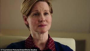 Star-studded: Actress Laura Linney also stars in The Fifth Estate as White House representative Sarah Shaw - article-2366612-1AD9C0CC000005DC-400_634x359